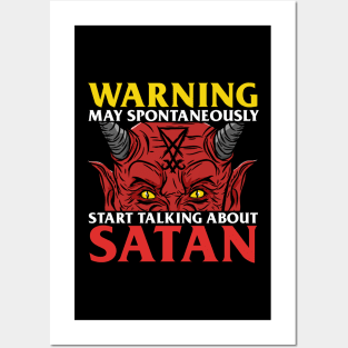 Warning May Spontaneously Start Talking About Satan Posters and Art